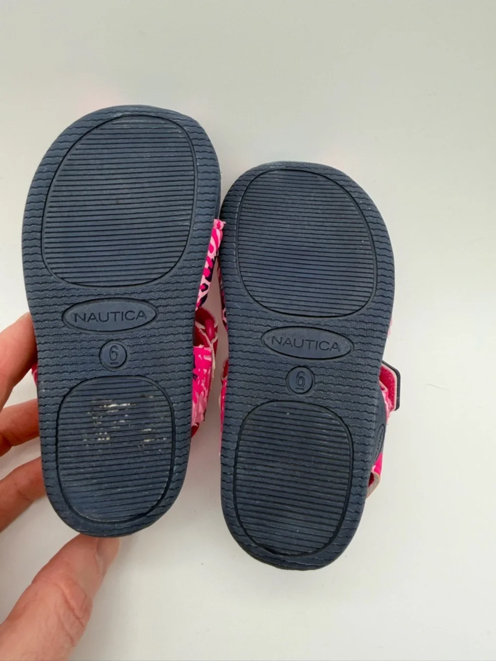 Nautica Kids Pink Camouflage Water Shoes with Navy Accents